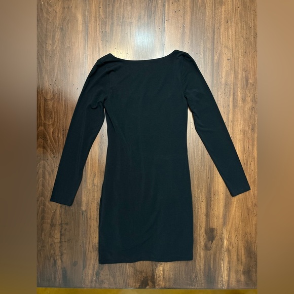 Wilfred Lydia Dress Black Size Medium Aritizia Ruched Bodycon Stretch Party NWT - Picture 5 of 16
